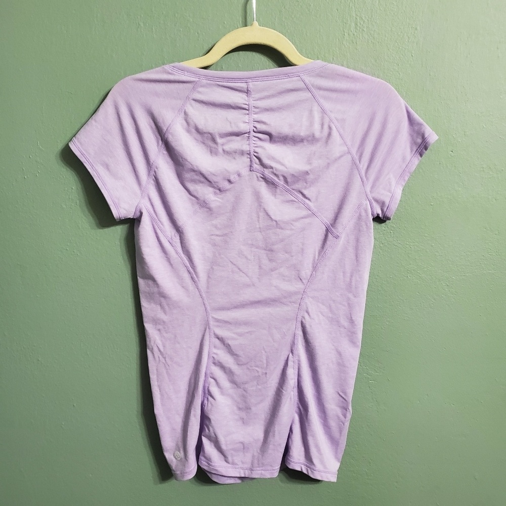 Zella Short Sleeve Ruched Athletic Scoop Neck Top - Picture 2 of 6